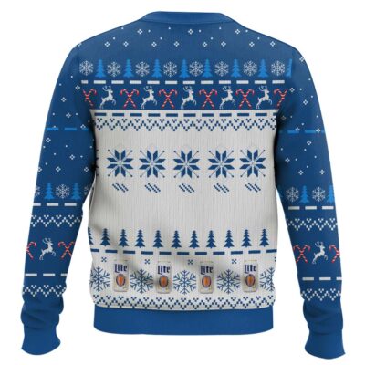 Hooktab I Will Drink Miller Lite Here Or There Ugly Christmas Sweater