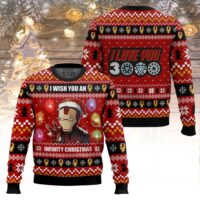 Hooktab I Wish You A Infinity Christmas Iron Man Ugly Christmas Sweater