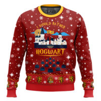 Hooktab I Would Rather Be At Hogwart Gryffindor Sweater