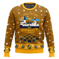 Hooktab  I Would Rather Be At Hogwart Hufflepuff Sweater