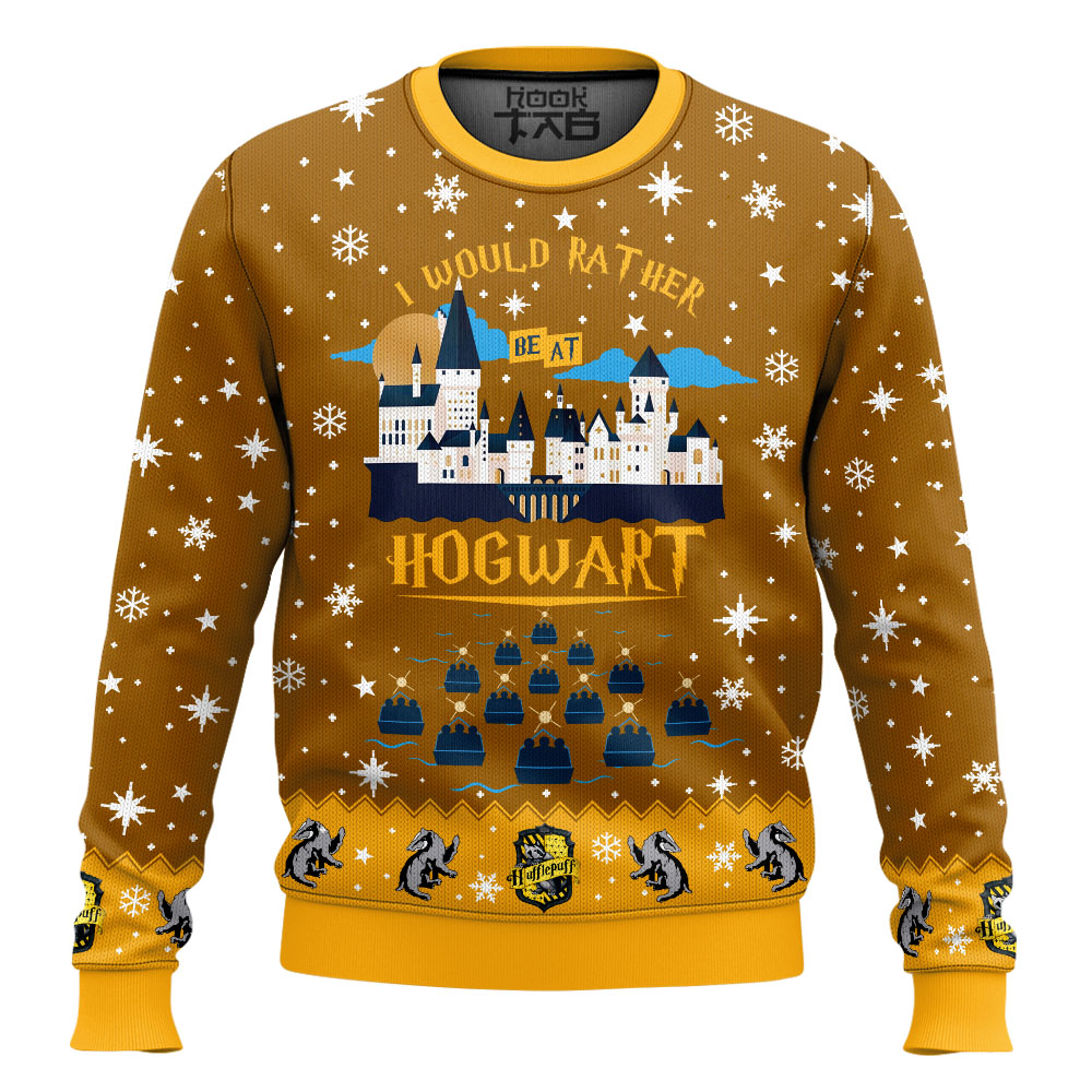 Hooktab  I Would Rather Be At Hogwart Hufflepuff Sweater Hooktab  I Would Rather Be At Hogwart Hufflepuff Sweater