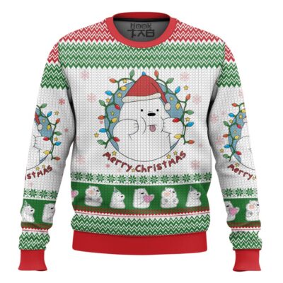 Ice Bear Merry Christmas We Bare Bear Ugly Christmas Sweater