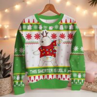 Hooktab Ice Bear This Sweater Is Ugly We Bare Bear Ugly Christmas Sweater