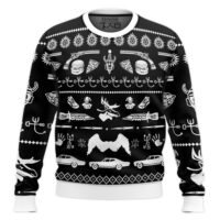 Hooktab Iconic Symbols Supernatural Ugly Christmas Sweater