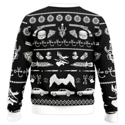 Hooktab Iconic Symbols Supernatural Ugly Christmas Sweater