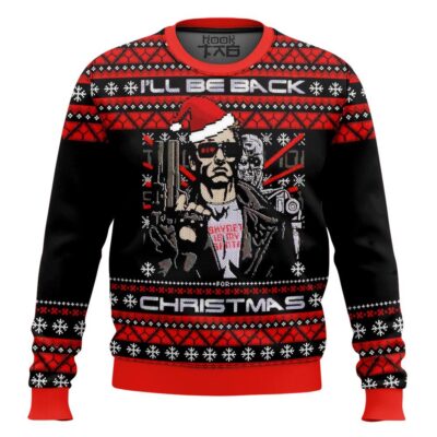 I'll Be Back Terminator Ugly Christmas Sweater