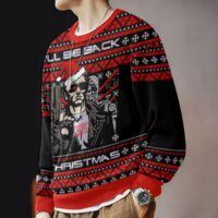 Hooktab I'll Be Back Terminator Ugly Christmas Sweater
