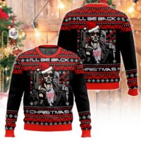 Hooktab I'll Be Back Terminator Ugly Christmas Sweater