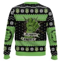 Hooktab I'm Always Angry Hulk Ugly Christmas Sweater