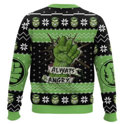 Hooktab I’m Always Angry Hulk Ugly Christmas Sweater
