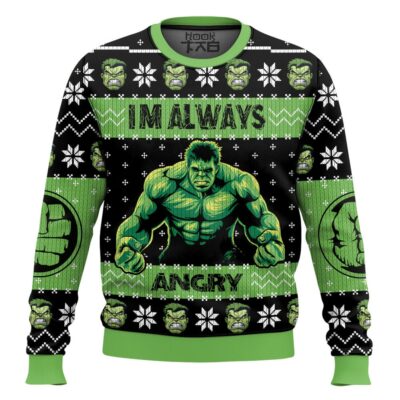 I'm Always Angry Hulk Ugly Christmas Sweater