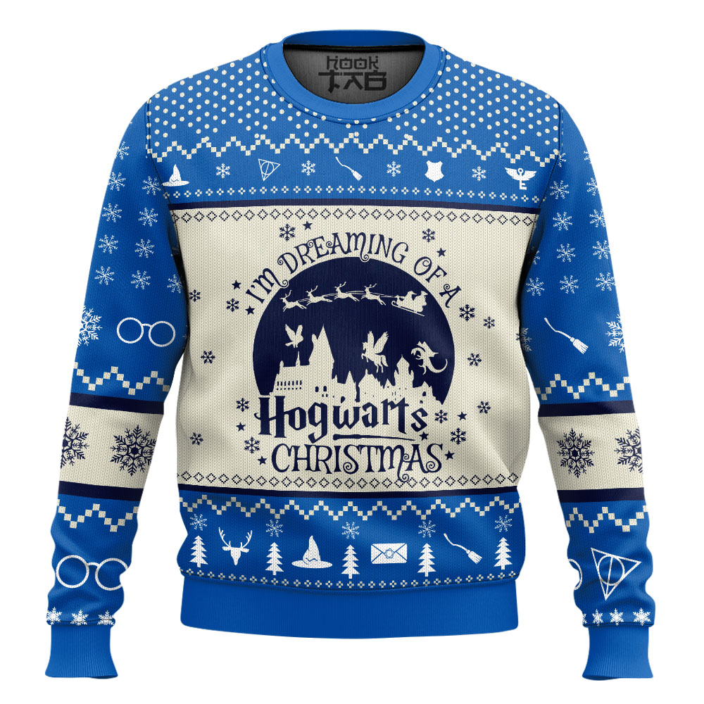 Hooktab I'm Dreaming Of A Hogwart Christmas Ugly Sweater Hooktab I'm Dreaming Of A Hogwart Christmas Ugly Sweater