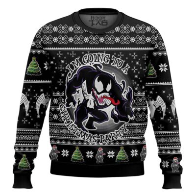 I'm Going To A Christmas Party Marvel Venom Ugly Christmas Sweater