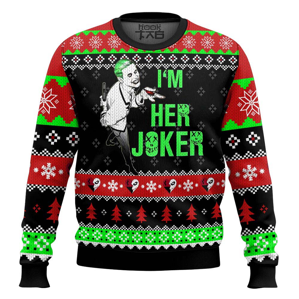 Hooktab I'm Her Joker Ugly Christmas Sweater Hooktab I'm Her Joker Ugly Christmas Sweater