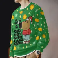 Hooktab I'm Just A Chill Guy Who Likes Christmas Meme Ugly Christmas Sweater