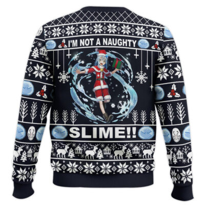 Hooktab I’m Not A Naughty Slime!! That Time I Got Reincarnated As A Slime Ugly Christmas Sweater
