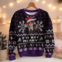 Hooktab I'm Not Merry Wednesday Ugly Christmas Sweater