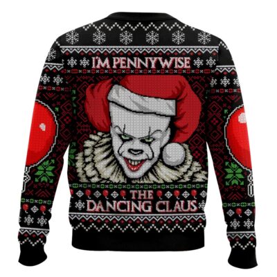 Hooktab I’m Pennywise The Dancing Claus It Ugly Christmas Sweater