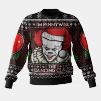 Hooktab I'm Pennywise The Dancing Claus It Ugly Christmas Sweater