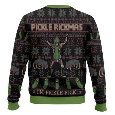 Hooktab I’m Pickle Rick And Morty Ugly Christmas Sweater