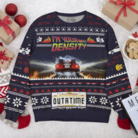 Hooktab I'm Your Density Back To The Future Ugly Christmas Sweater