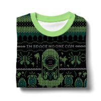 Hooktab In Space No One Can Hear You Scream Alien Ugly Christmas Sweater
