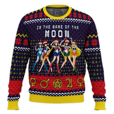 In The Name Of The Moon Sailor Moon Ugly Christmas Sweater