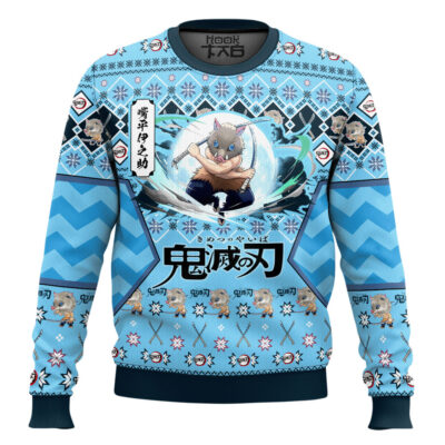 Inosuke Hashibira Ugly Christmas Sweater