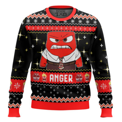 Inside Out Anger Ugly Christmas Sweater