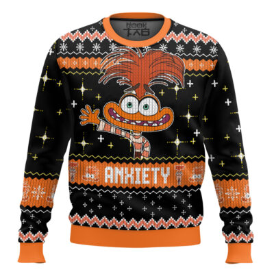 Inside Out Anxiety Ugly Christmas Sweater