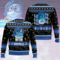 Hooktab Inside Out Sadness Ugly Christmas Sweater