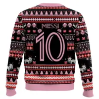 Hooktab Inter Miami Goat Edition Custom Name And Number Ugly Christmas Sweater