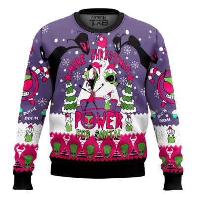 Invader Zim More Power For Santa Ugly Christmas Sweater