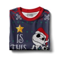 Hooktab Is This Jolly Enough Jack Skellington Ugly Christmas Sweater