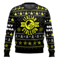 Hooktab Italian Stallion Balboa Rocky 1976 Ugly Christmas Sweater