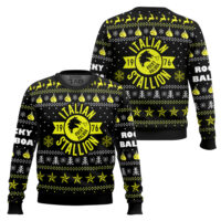 Hooktab Italian Stallion Balboa Rocky 1976 Ugly Christmas Sweater