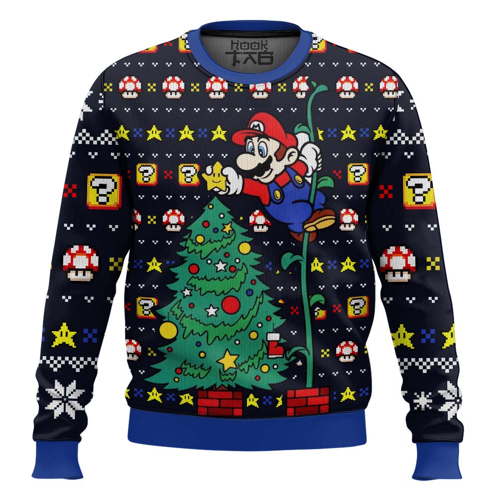 Hooktab It’s A Tree Mario Bros. Ugly Christmas Sweater Hooktab It’s A Tree Mario Bros. Ugly Christmas Sweater