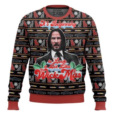 It's Beginning To Look A Lot Like Wickmas John Wick Ugly Christmas Sweater
