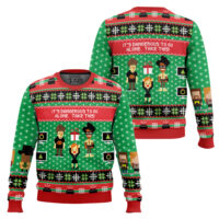 Hooktab It's Dangerous To Go Alone The It Crowd Ugly Christmas Sweater