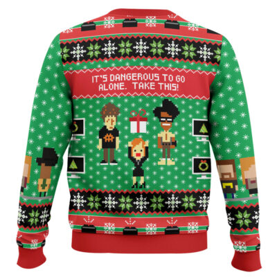 Hooktab It’s Dangerous To Go Alone The It Crowd Ugly Christmas Sweater
