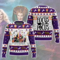 Hooktab It's Just A Bunch Of Hocus Pocus Ugly Christmas Sweater