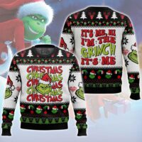 Hooktab I'ts Me The Grinch Ugly Christmas Sweater