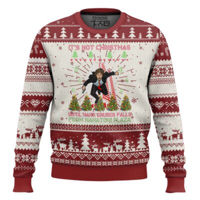 It’s Not Christmas Until Hans Gruber Falls Die Hard Ugly Christmas Sweater