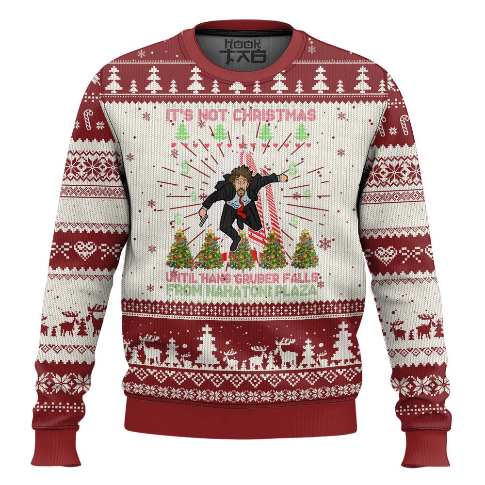 Hooktab It’s Not Christmas Until Hans Gruber Falls Die Hard Ugly Christmas Sweater Hooktab It’s Not Christmas Until Hans Gruber Falls Die Hard Ugly Christmas Sweater