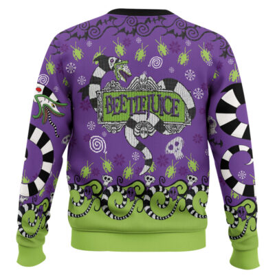 Hooktab It’s Snowtime Beetlejuice Ugly Christmas Sweater