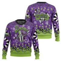 Hooktab It's Snowtime Beetlejuice Ugly Christmas Sweater