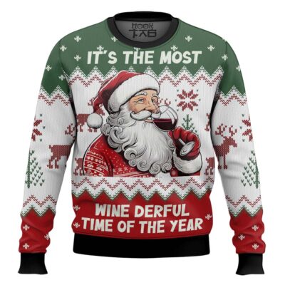 It's The Most Wine Derful Time Of The Year Ugly Christmas Sweater