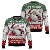Hooktab It's The Most Wine Derful Time Of The Year Ugly Christmas Sweater