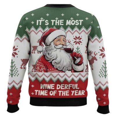 Hooktab It’s The Most Wine Derful Time Of The Year Ugly Christmas Sweater