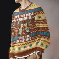 Hooktab It’s The Most Wonderful Time For A Augustiner Bräu Ugly Christmas Sweater
